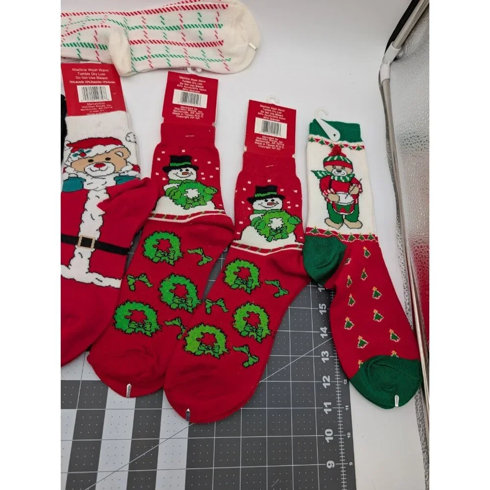 Walmart Target Womens Christmas Socks Lot‎ Vintage